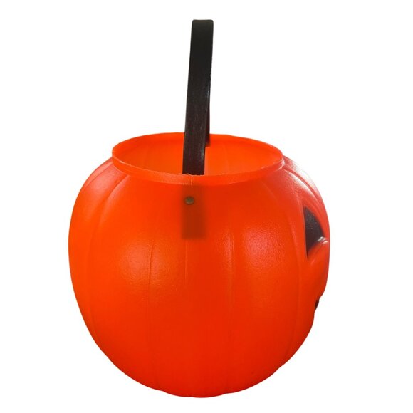 NOS Vtg Empire Halloween Blow Mold Pumpkin Jack O Lantern Candy Buckets '80’s - Picture 3 of 5